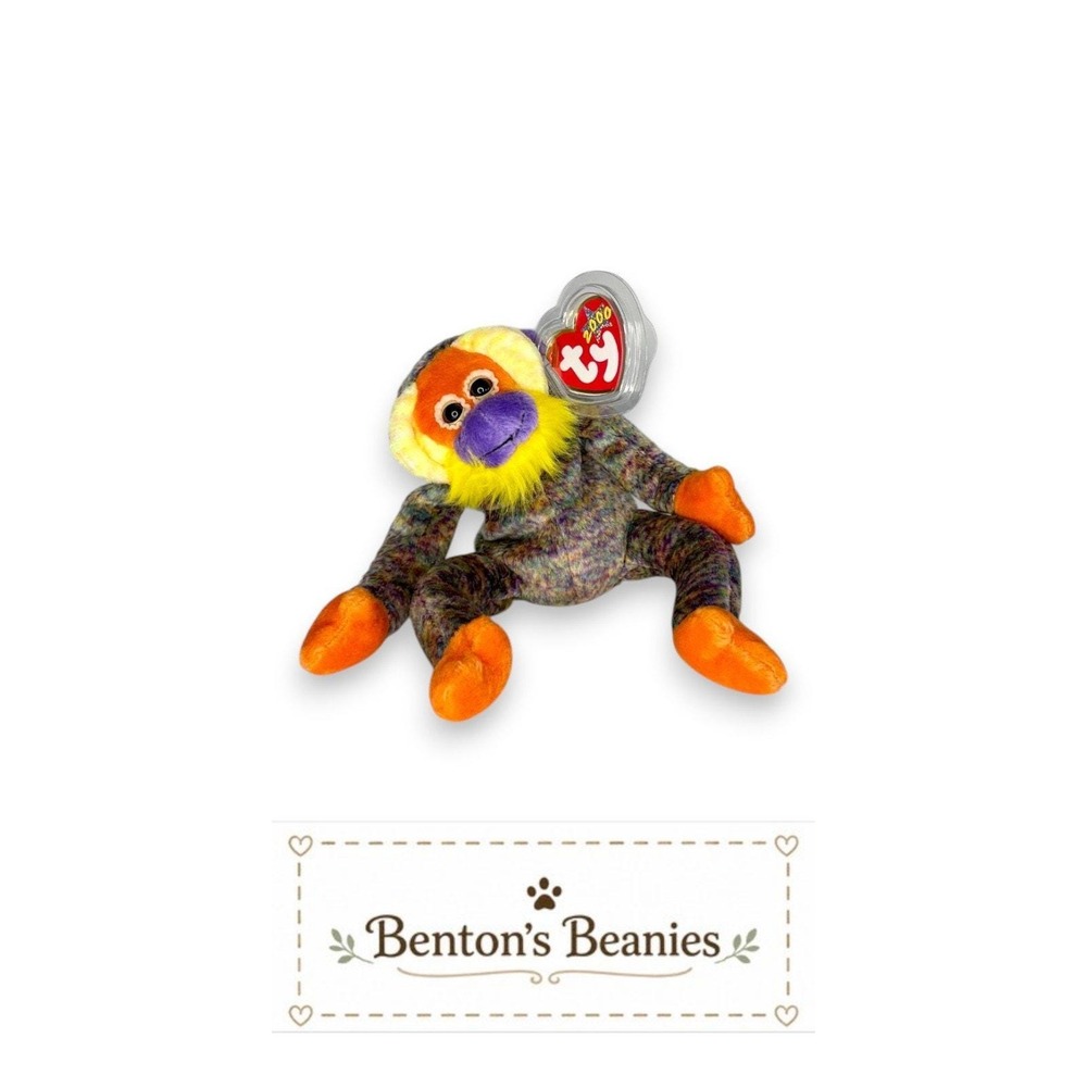 Bananas the Orangutan TY Beanie Baby | Mint Heart & Tush Tag - Picture 7 of 7